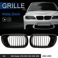 Front Bumper Kidney Sport Grille Grill Replacement for E46 4D 318I 320I 323I 328I 2002-2005 Black