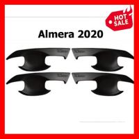 เบ้าประตู เบ้ารองมือเปิด Nissan Almera นิสสัน อัลเมร่า 2020 สีดำด้าน