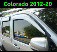 (ส่งฟรี) กันสาด Colorado 2012-2020 (4 ประตู สีบร็อนเงิน)