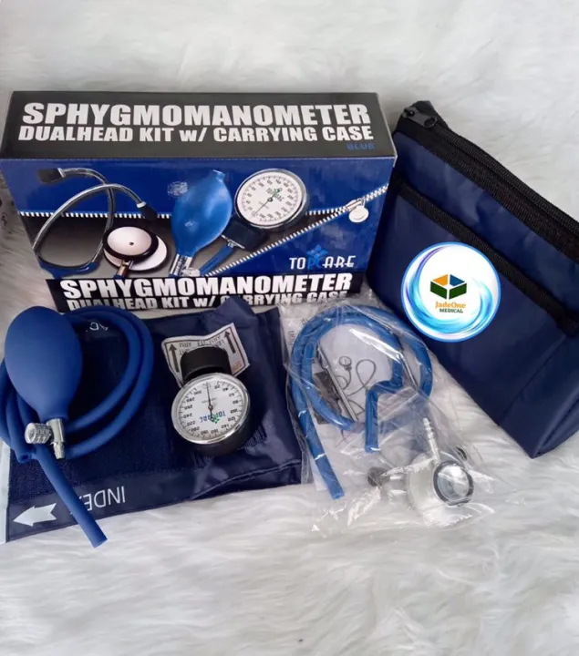 Topcare Manual Bp App/Aneroid Sphygmo Dual head Kit w/Cassing (Colored