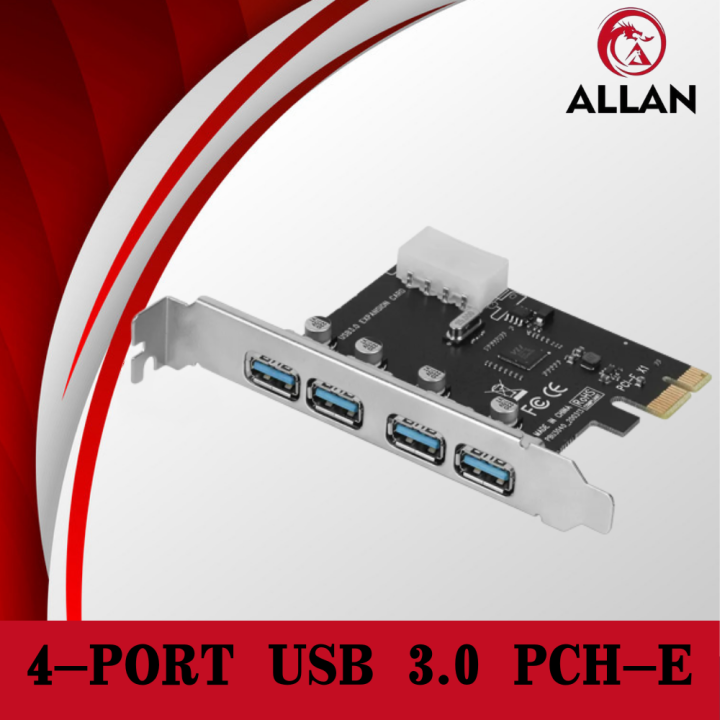 ALLAN 4port PCIE to USB 3.0 HUB PCI Express expansion card adapter