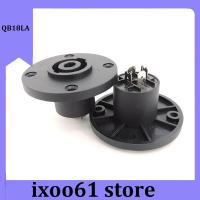 ixoo61 store 1pcs 4pin Round XLR mount panel power socket European-style 4Pin Female Compatible Audio Cable Connector socket