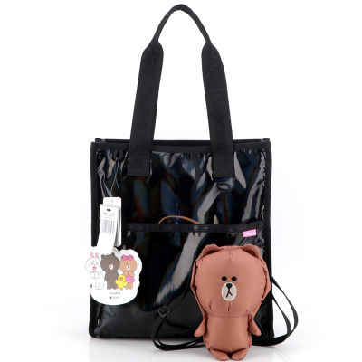 Li Shibao Line รุ่นชื่อแนวโน้มถุงผ้าหญิงการ์ตูน3d หมีกระเป๋าสะพายกระเป๋าถือ3590