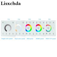 ∈□☫ DMX512 Master Touch Panel Glass Wall Mounted RF 2.4G Controller Dimmer 220V 230V 110V Single Color CCT RGB RGBW LED Strip Light