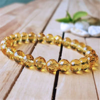 8mm Natural Yellow Citrine Handmade Mala celet Pray Meditation Spirituality Buddhism