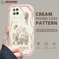 (คลังสินค้าพร้อม) เคสเคสมือถือสำหรับเคสมือถือ Realme 8 5G สำหรับการ์ตูนเด็กหญิงเด็กชายดอกไม้เนื้อครีมขอบลอนปกอ่อน