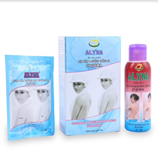 Alyna kem tắm trắng hạt dưỡng da jojoba 80g  xanh + hồng - ảnh sản phẩm 1