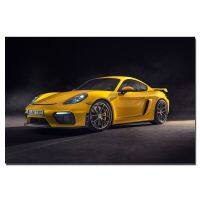 Wall Art Posters Porsches 718 Cayman GT4 Supercar Picture Prints Canvas Art Painting For Home Decor