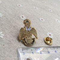 Freemason Masonic Lapel Pin Deus Meumque Jus 33rd Crown นกฮูกเข็มกลัดและ Pins Badge คุณภาพเสร็จสิ้นใหม่มาถึง