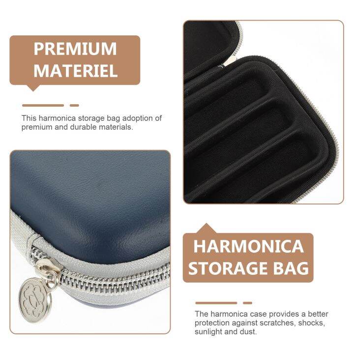 suitcase-harmonica-carry-bag-eva-pouch-storage-bracers-shockproof-chromatic-carrying-accessory-set