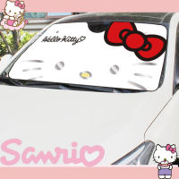 Sanrio Hello ม่านบังแดดรถยนต์สไตล์การ์ตูนน่ารักม่านบังแดดรถยนต์ฤดูร้อนฉนวนกันความร้อนเย็นและผ้ากันแดด