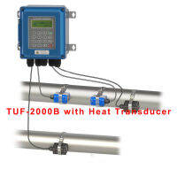 1ปี Warry TUF-2000B ของเหลวอัลตราโซนิคเครื่องวัดการไหลกับ PT100 (CT-1) เครื่องวัดความร้อนทรานสดิวเซอร์ TS-2 DN25mm-100mm ผนังชนิดมิเตอร์