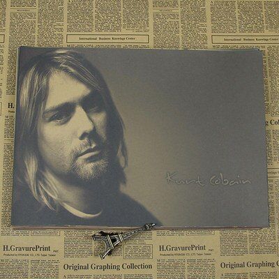 【SALE】 nancarenko1977 โปสเตอร์อนิเมะย้อนยุคกระดาษวินเทจ-Nirvana Kurt Cobain-โปสเตอร์/โปสเตอร์ Cudi เด็ก/สติกเกอร์ติดผนังบ้านแนววินเทจขนาด42*30ซม.