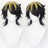 Tokyo Revengers Hanemiya Kazutora Cosplay Wig Black Golden Short Wigs Heat Resistant Synthetic Hair