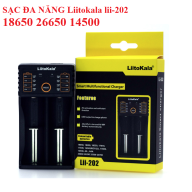 Sạc Pin đa năng Liitokala 2 khe  sạc 2 pin  sạc pin 18650, 14500, AA, AAA thumbnail