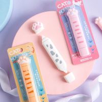 2 In 1 Cute Kawaii Cat Paw Correction Tape Eraser Novelty Double-head Tape Point Glue Student School Office Supply Stationery Correction Liquid Pens