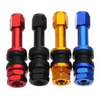 แกนวาวล์ยางล้อแบบไม่มีท่ออัตโนมัติสลักเกลียวอลูมิเนียมกลึง4-Multicolor รถยนต์1ชุด
