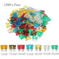 【YF】 160/120/60/35/30Pcs Assorted Mini Blade Fuses Kit Zinc Alloy Auto Car Truck Fuse 5A 7.5A 10A 15A 20A 25A 30A For