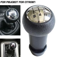 Chrome Top plastic 5 Speed Car Gear MT Shift Lever Knob For Peugeot 106 107 206 306 406 307 308 3008 For Citroen Picasso C1 C2