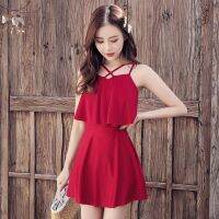 ：《》{“】= 2021 Summer Hot Spring One-Piece Swimsuit Female Korean Student Conservative, Thin And Beautiful Back Simple Hot Spring Swimsuit