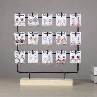 Black Earrings Jewelry Display Stand Hook Up Jewelry Organizer Rack Holder Activity Necklace Ring Display Stand Store Decoration