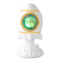 7 Colors Rotating Rocket Table Nightlight USB Rechargeable Sunset Light Projection Lamp Romantic Home Bedroom Decoration