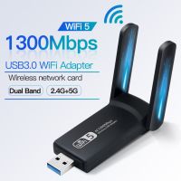 3.0 USB WiFi Adapter 1300Mbps Wireless Network Adapter WiFi Dongle Dual Band 2.4GHz 5GHz For Windows vista Mac 10.6-10.15 Linux  USB Network Adapters