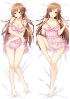 (ถ้ากำหนดเองติดต่อเรา) อะนิเมะดาบศิลปะออนไลน์เคสหมอนกอด Yuuki Asuna Dakimakura ดีไซน์แบบ HD ปลอกหมอน R 6ขนาด (เพิ่งขายปลอกหมอน