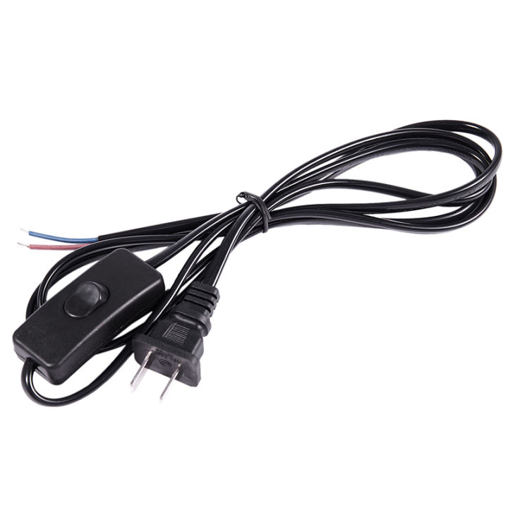 1-8m-power-cord-on-off-button-switch-ac110v-3a-ac250v-6a-black