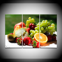 Modular Framed 3 Panel Grapes Fruit Modern Print Canvas Painting Home Wall Decor For Dinner Room Wall Art Picture Artwork Gift