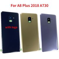 ฝาหลังสำหรับ Samsung Galaxy A8 Plus A8 + 2018 A730ฝาหลังปิดโทรศัพท์เปลี่ยนฝาครอบปลอกหุ้มช่องหลังกระจก