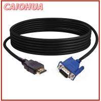 CAIOHUA 1-5m ร้อนแรง 1080P ครับ ดิจิตอล แสดงผลออก ชายกับชาย สายอะแดปเตอร์ AV HDMI เข้ากันได้กับตัวแปลง VGA