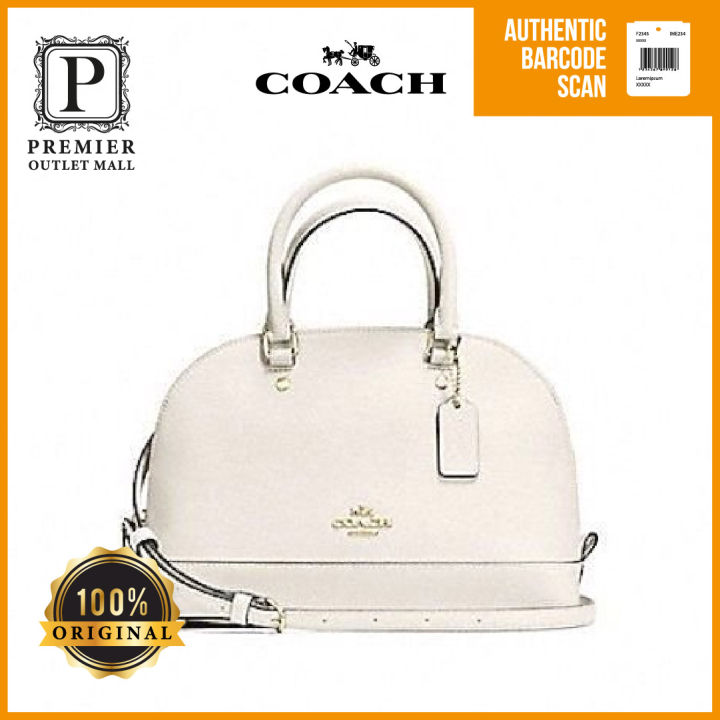 PRE-ORDER] NWT Authentic Coach F27591 Chalk Leather Mini Sierra Satchel  Handbag Purse (ETA: 2023-01-25)