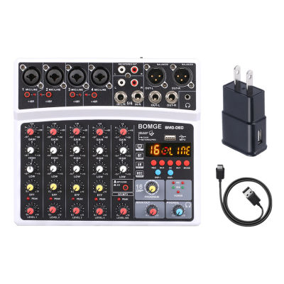 BMG-06D 6 Channels Mixing Console 16 DSP Bluetooth-compatible Audio Mixer USB Interface 48V Professional Audio Equipment