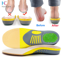 Hailicare พรีเมี่ยม Orthotic Arch Support Gel InsolesOrthopedic Flat Foot Health Sole Pads สำหรับใส่รองเท้า Plantar fasciitis Unisex