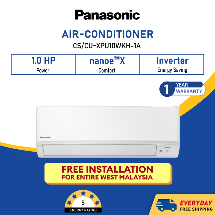 PANASONIC CSXPU10WKH1A 1.0HP XDELUXE INVERTER R32 AERO SERIES AIR