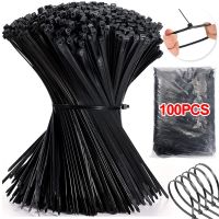 100Pcs Self-locking Nylon Cable Ties Straps Adjustable Cord Ties Fastening Loop Home Office Workshop Durable Plastic Wire Ties Cable Management