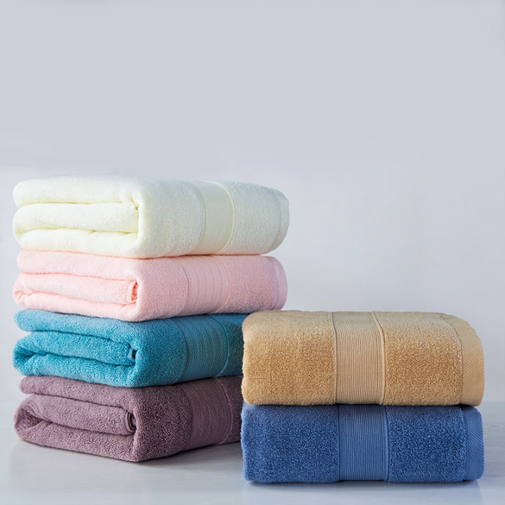 ผ้าห่อเยอะในบ้านผ้าฝ้ายผ้าเช็ดตัวซับน้ำได้ดีผ้าขนหนูอาบน้ำขนาด70x140ซม