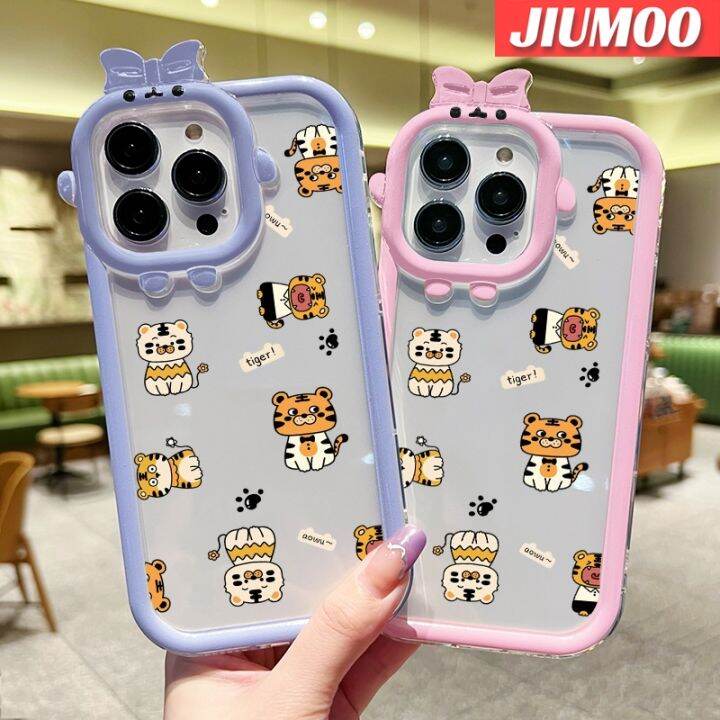 เคส-jiumoo-สำหรับ-vivo-y91-y95-y91i-การ์ตูนเสือน่ารักสร้างสรรค์สีสันสดใสน่ารักเลนส์กล้องถ่ายรูปมอนสเตอร์ตัวน้อยเคสโทรศัพท์โปร่งใสแฟชั่นป้องกันซิลิโคนนิ่มกันกระแทก