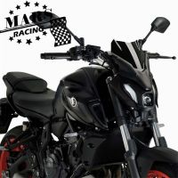 MT-07 MT07ใหม่สำหรับ YAMAHA Mt07 FZ07 2021 2022 2023กระจกรถจักรยานยนต์กระจกบังลมชุดอลูมิเนียมที่ฝาครอบแต่งรถหักเห