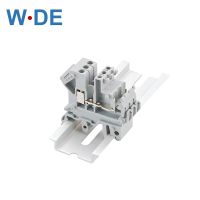 5ชิ้น Din Rail Terminal Block UK-2.5V/5.08 Pin PCB Terminal Block ไม่มี PCB ตัวนำสายเชื่อมต่อสกรูแบบสากลประเภท PCB