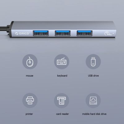 ฮับ USB อลูมิเนียม ORICO 3.0 2.0หลายฮับแยกอะแดปเตอร์ OTG แบบพกพาแท่น TF สำหรับแล็ปท็อป Destop คอมพิวเตอร์อุปกรณ์สำนักงาน Feona