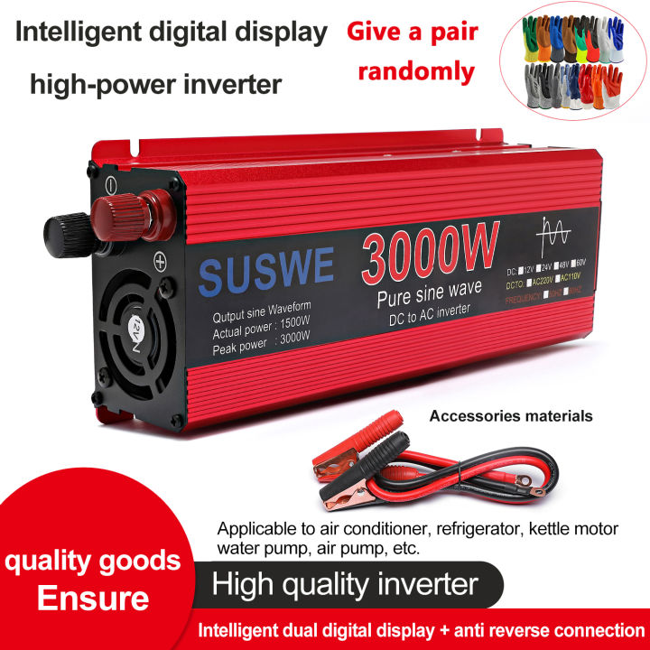 Pure Sine Wave Inverter 12v 220v 48v 110v 3000W 4000WInversor Voltage  Transformer Power Converter Solar Inverter