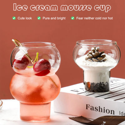 【คลังสินค้าพร้อม】300ML/ 520MLCreative Gourd Shaped ค็อกเทลแก้วน้ำน่ารักถ้วยสูงโบรอนแก้วชาถ้วยนมสำหรับงานปาร์ตี้