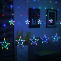 LED String Light Star Snowflake Garland Curtain Lamp Moon Decoration Strip Lighting Festival Birthday Christmas Party Decor Lamp