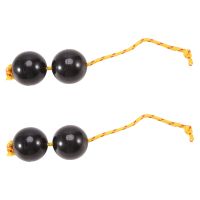 2X Rhythmic Ball,Egg Shaker Double Gourd Percussion,Kashaka Instrument,Musical Ball Drum Ball, Shaker Rattle,Black