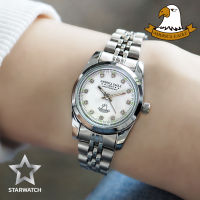 AMERICA EAGLE นาฬิกาข้อมือผู้หญิง สายสแตนเลส รุ่น AE8003L – SILVER/WHITE