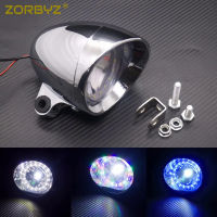 ZORBYZ รถจักรยานยนต์ LED โครเมี่ยมจุดไฟตัดหมอกแองเจิลตาโคมไฟหัวด้วยสกรู M Ount B Racket สำหรับฮอนด้าฮาร์เลย์ T Ouring C HOPPER ที่กำหนดเอง