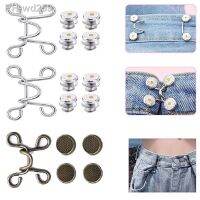 2Pcs Adjustable Waist Buckles Nail-Free Pants Waist Buckle Extender Button Safety Pin Jeans Tighten Waist Adjust Instant Button