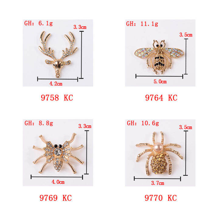 blesiya-4pack-bee-spider-flatback-metal-embellishments-diy-scrapbooking-ornament